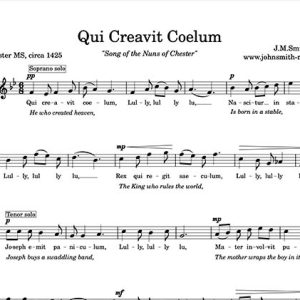 Qui Creavit Coelum (song of the Nuns)SATB J.M.Smith b.1947