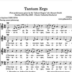 Tantum Ergo SATB J.M.Smith, Opus 7.