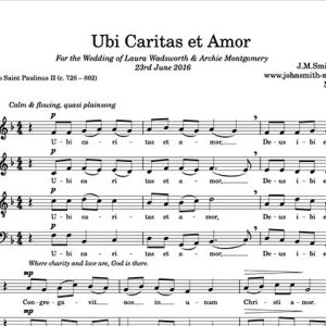 Ubi Caritas J.M.Smith, Opus 7.